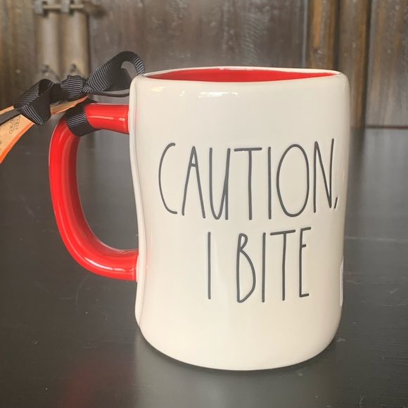 CAUTION I BITE Snoopy and Woodstock Rae Dunn Peanuts Collection Halloween Mug - Picture 2 of 6